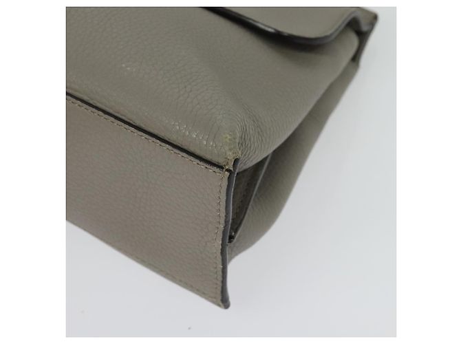 GUCCI Bamboo Daily Handtasche Leder 2way Grau Silber 370831 Auth BA4687 - Ansicht 13