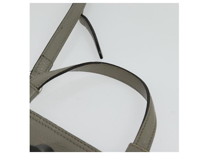 GUCCI Bamboo Daily Handtasche Leder 2way Grau Silber 370831 Auth BA4687 - Ansicht 8