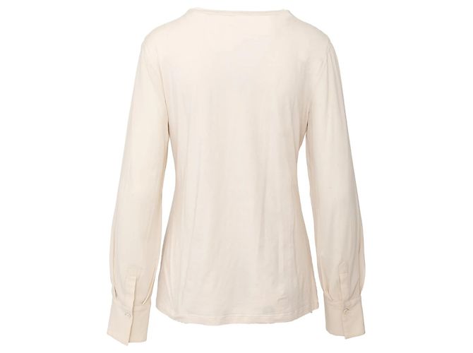 Top de manga larga Brunello Cucinelli Blanco roto - vista 3