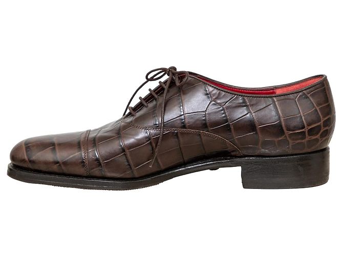 Prägeleder-Schuhe von Salvatore Ferragamo Braun - Ansicht 6