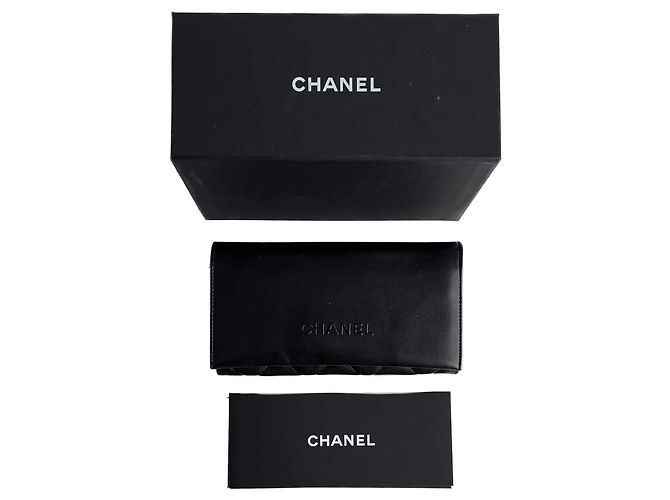 Timeless Chanel Gafas de sol de metal con cadena negras Negro - vista 8