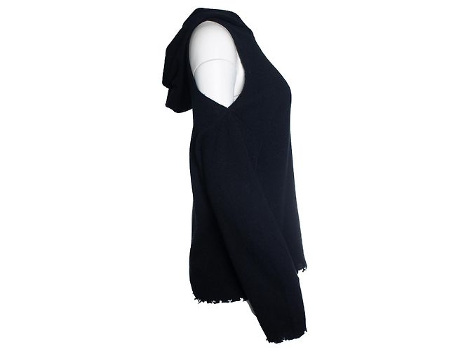 RTA, Kapuzenstrickware mit offenen Schultern Schwarz - Ansicht 3