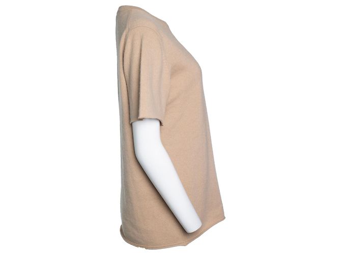 Autre Marque Top de punto beige de cachemira extrema Castaño - vista 4