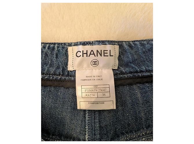 Jeans anchos/grandes Chanel Azul - vista 7