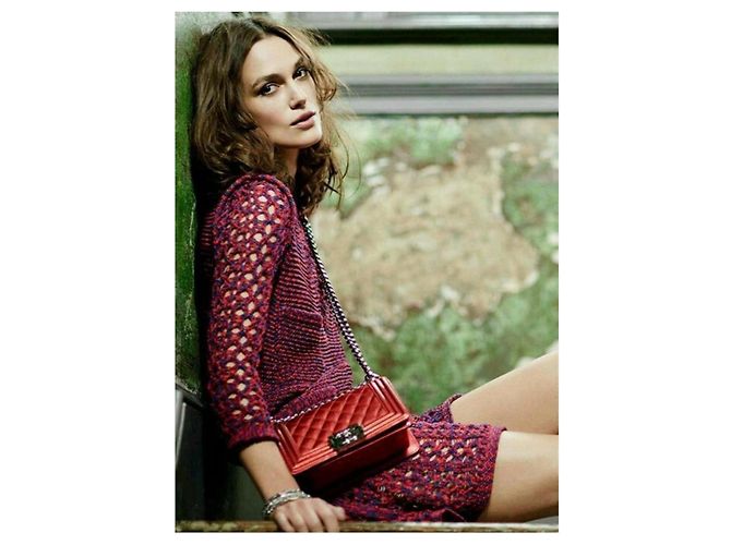 Vestido del desfile de moda Chanel Primavera 2014 Roja Azul marino - vista 11