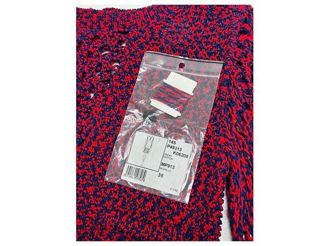 Vestido del desfile de moda Chanel Primavera 2014 Roja Azul marino - vista 8