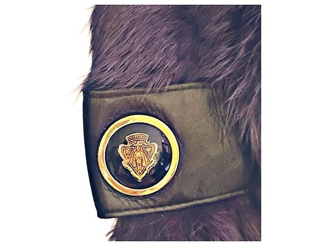 Gucci Tom Ford Schal aus Lammfell und Kaninchenfell Lila - Ansicht 2