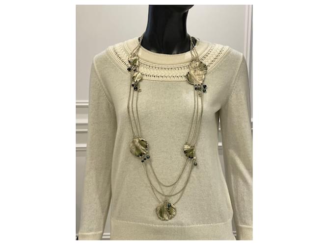 Collana lunga Chanel metallo multicolore - vista 2