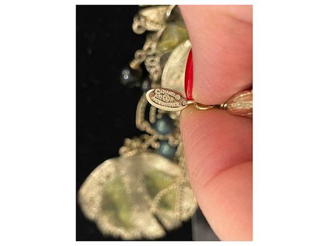 Collana lunga Chanel metallo multicolore - vista 4