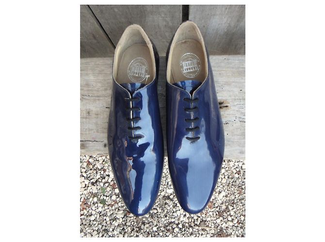 Derbies Acne Studios em couro azul marinho - vista 2