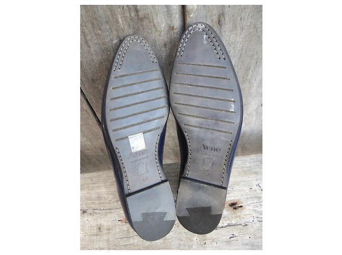 Derbies Acne Studios em couro azul marinho - vista 3