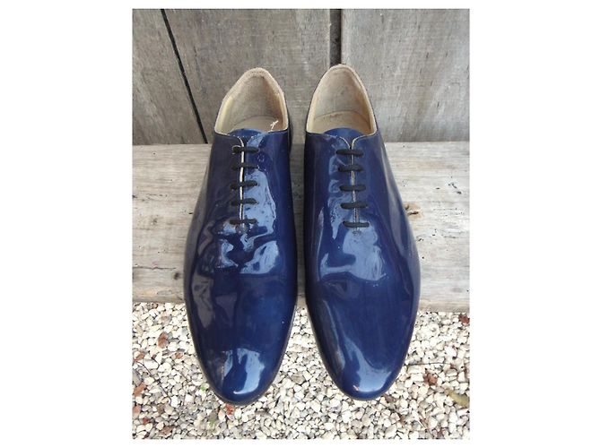 Derbies Acne Studios em couro azul marinho - vista 5