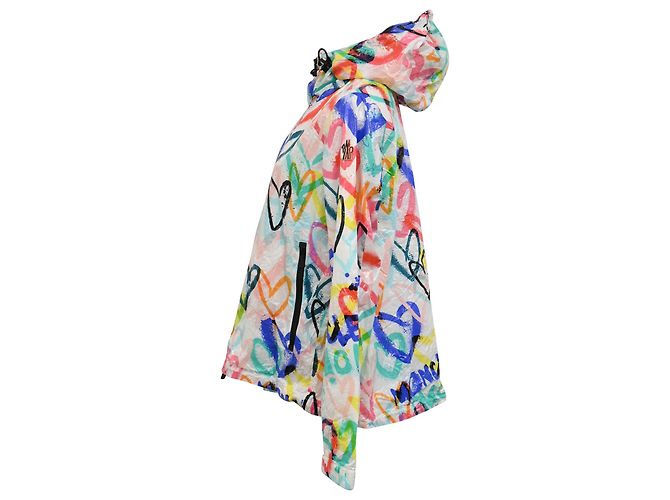 Giacca da sci in piuma stampata Moncler Grenoble Belpeit in nylon multicolore - vista 2