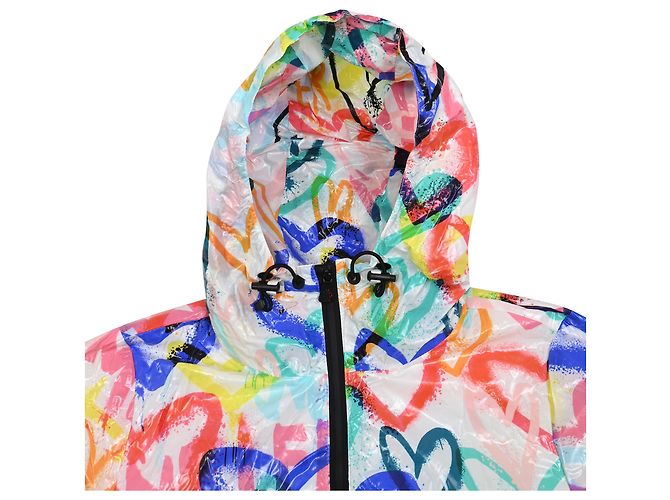 Giacca da sci in piuma stampata Moncler Grenoble Belpeit in nylon multicolore - vista 5