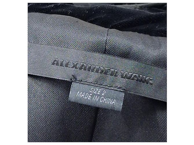 Blazer de un solo botón en terciopelo negro Alexander Wang - vista 3
