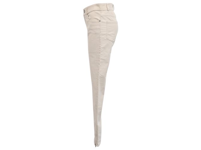 Pantaloni dritti Loro Piana in cotone bianco Crudo - vista 2