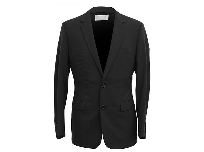 Giacca da abito classica Dior e pantaloni in lana vergine nera Nero - vista 4