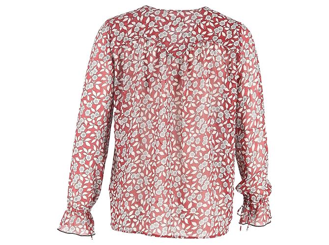 Ba&sh Beatrix Floral Top aus rotem Polyester - Ansicht 3