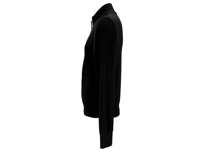 Tom Ford Strickjacke aus schwarzer Wolle und Samt - Ansicht 2