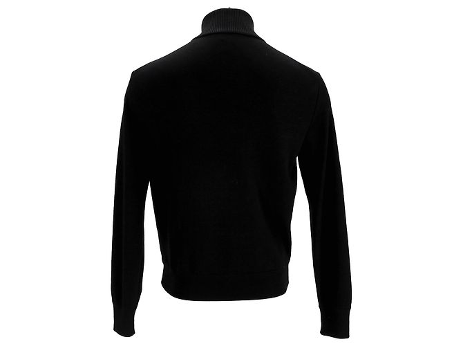 Tom Ford Strickjacke aus schwarzer Wolle und Samt - Ansicht 3