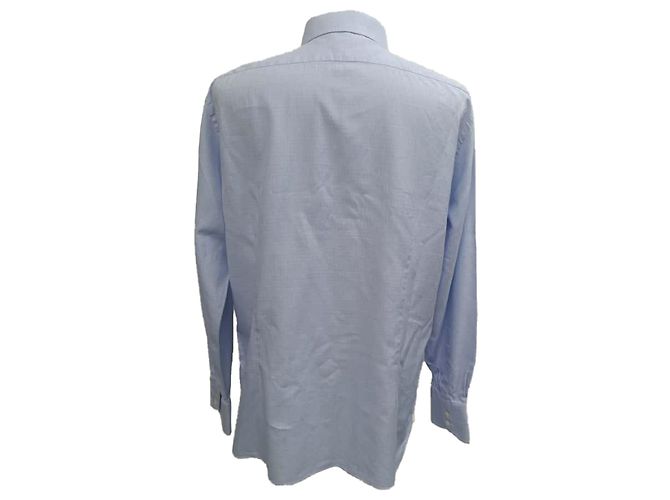 Camicia con bottoni Tom Ford in cotone azzurro Blu Blu chiaro - vista 3
