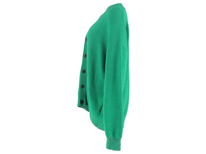 V-Ausschnitt Cardigan aus grüner Wolle von Acne Studios - Ansicht 2