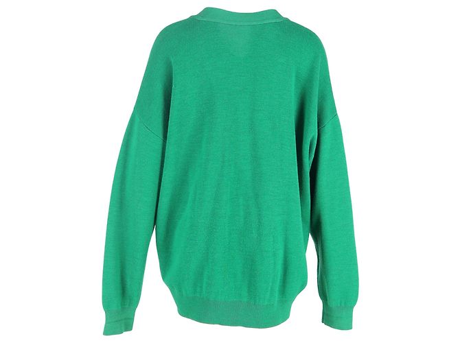 V-Ausschnitt Cardigan aus grüner Wolle von Acne Studios - Ansicht 3