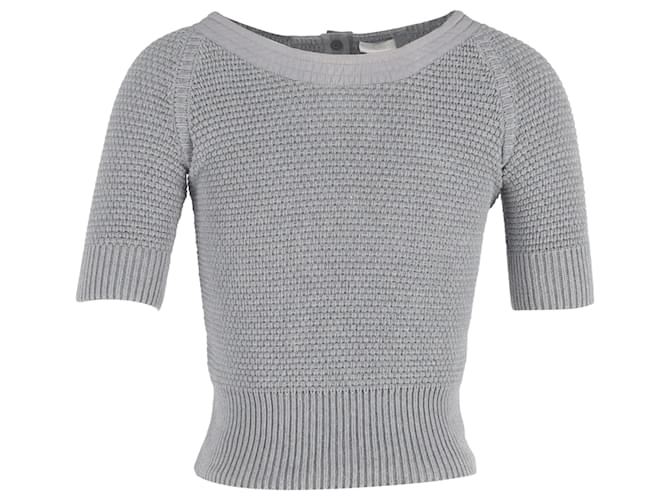 Top de algodón gris con detalles de botones Chloé - vista 3