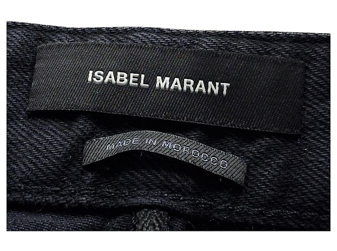 Jeans tapered Nadeloisa en algodón negro de Isabel Marant - vista 3