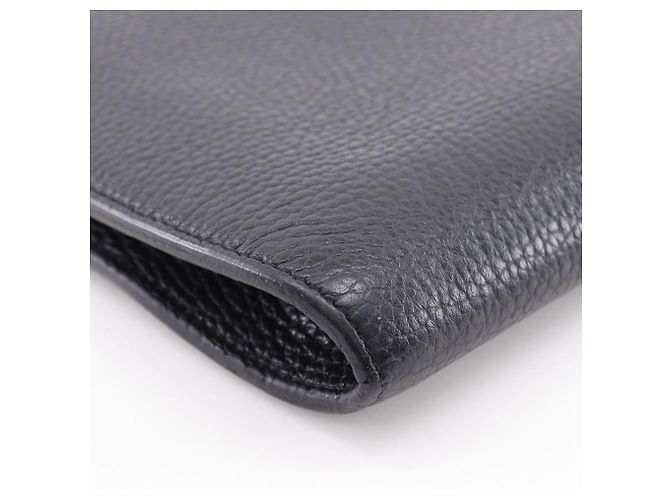 Autre Marque Clutch in pelle Ange Chambord Sellier Nero - vista 4