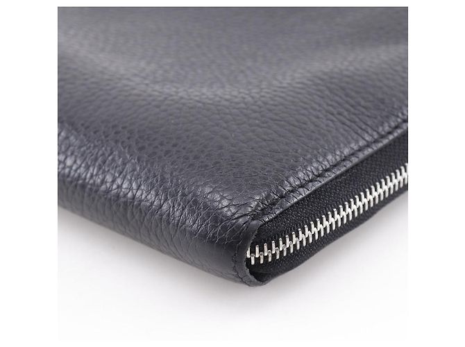 Autre Marque Clutch in pelle Ange Chambord Sellier Nero - vista 5