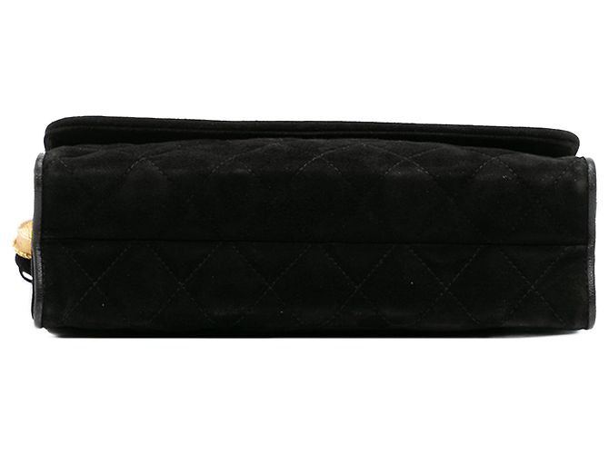 Chanel Nero Suede Trapuntato con Frange - vista 3