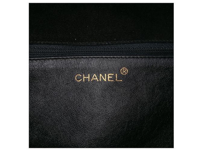 Chanel Nero Suede Trapuntato con Frange - vista 5
