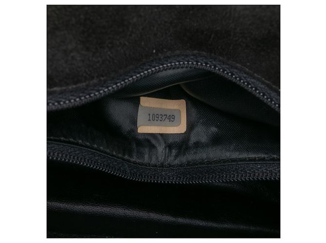 Chanel Nero Suede Trapuntato con Frange - vista 6