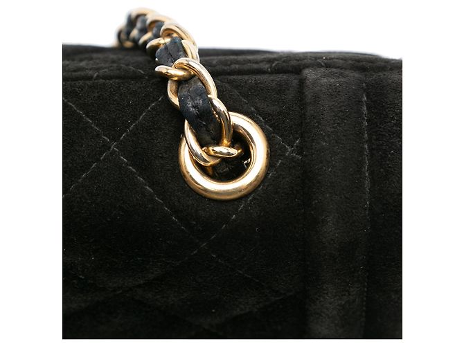 Chanel Nero Suede Trapuntato con Frange - vista 9