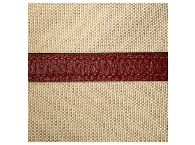 Trim Borsa Tote Pursangle in Toile e Clémence Marrone Hermès Beige - vista 7