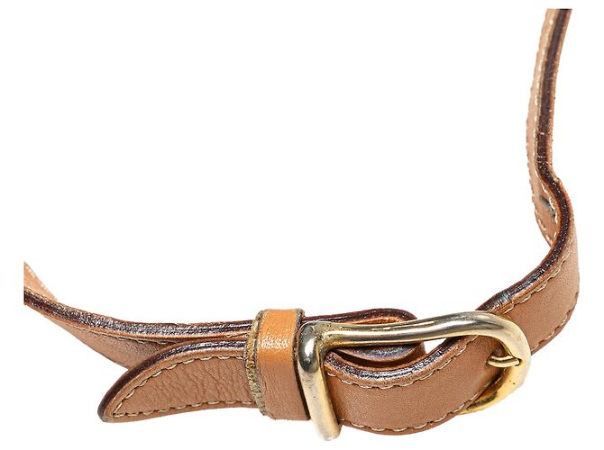 Céline Borsa a tracolla in tela rivestita Macadam marrone di Celine - vista 9
