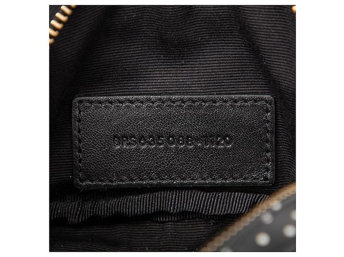 Bolsa de câmera Lou Monogram em couro de bezerro matelassado preto com estampa de bolinhas Saint Laurent - vista 6