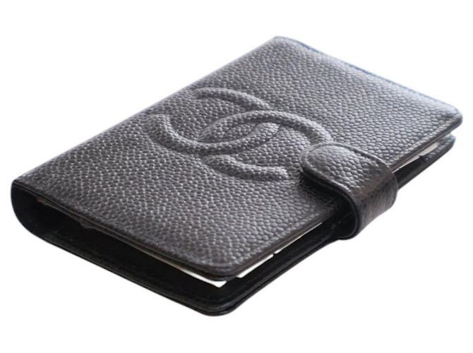 Agenda Notebook Chanel CC Caviar Nero - vista 10
