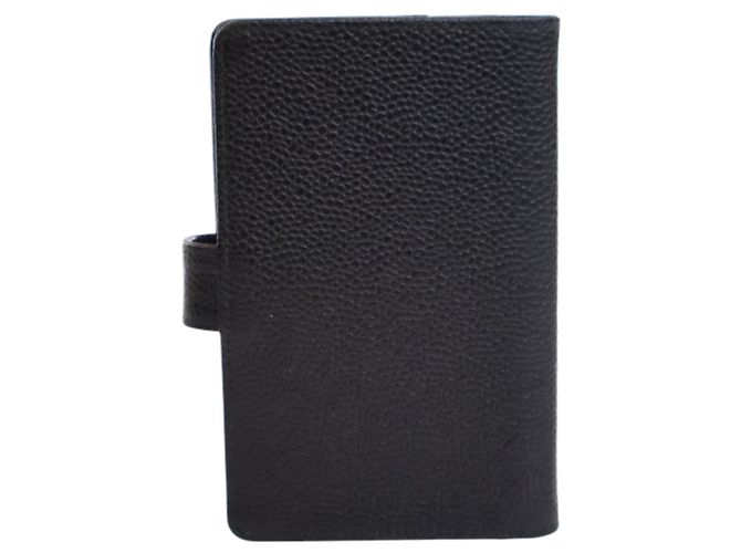 Agenda Notebook Chanel CC Caviar Nero - vista 4