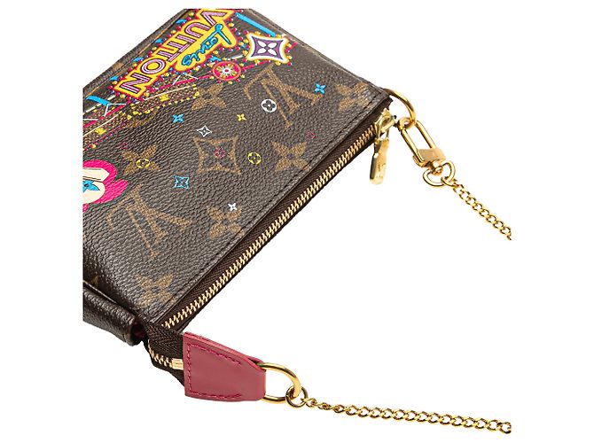 Mini Pochette Accessoires Vivienne Natale in Monogramma Marrone Louis Vuitton - vista 10