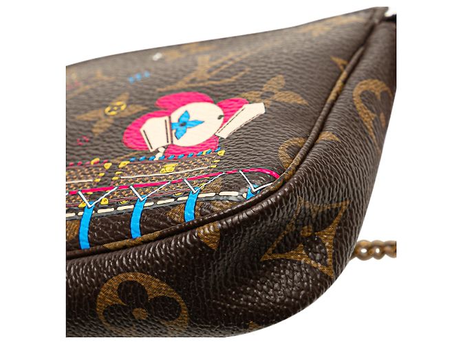 Mini Pochette Accessoires Vivienne Natale in Monogramma Marrone Louis Vuitton - vista 8