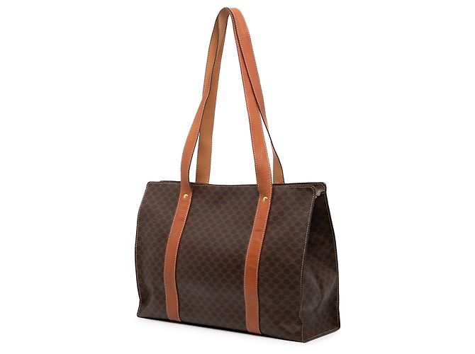 Céline Borsa tote in tela rivestita Macadam marrone Celine - vista 2