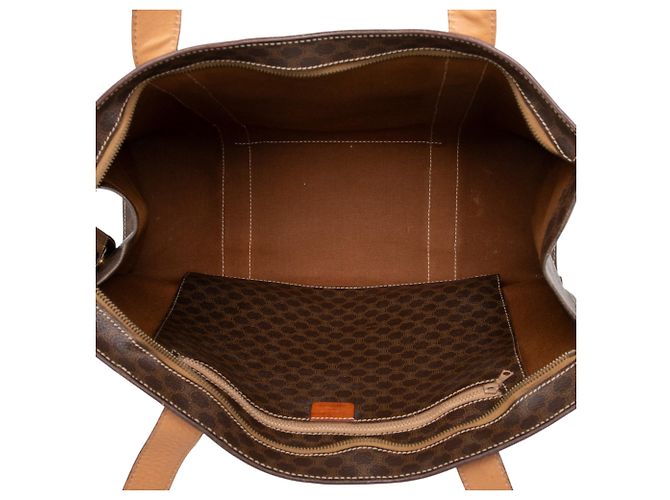 Céline Borsa tote in tela rivestita Macadam marrone Celine - vista 4