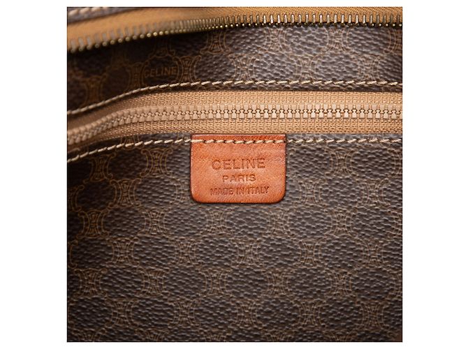 Céline Borsa tote in tela rivestita Macadam marrone Celine - vista 5