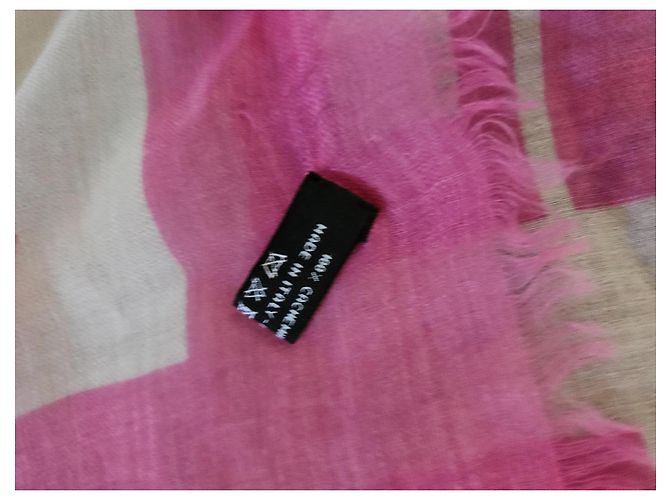 Chal de Cachemira Chanel Rosa - vista 4