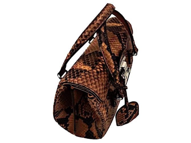 Bolso Gucci Lady Lock de python marrón Castaño - vista 4