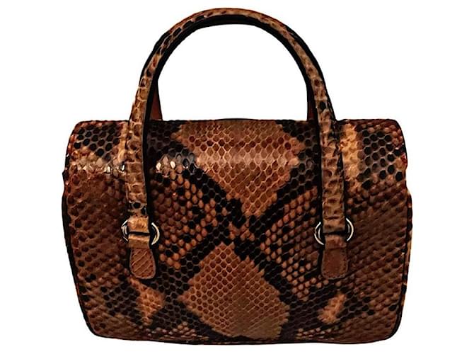 Bolso Gucci Lady Lock de python marrón Castaño - vista 6