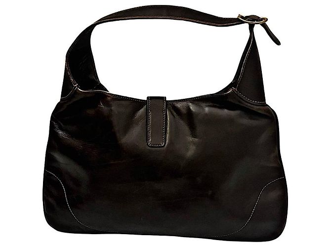 Borsa Gucci Jackie Bouvier in pelle marrone - vista 7
