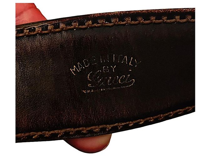 Borsa Gucci Jackie Bouvier in pelle marrone - vista 8